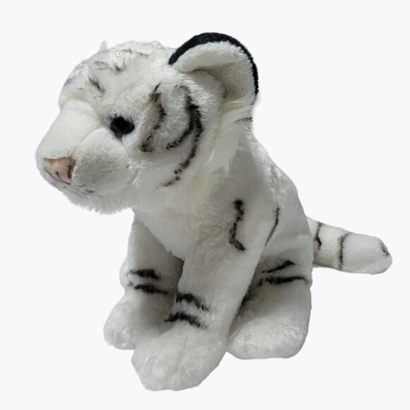 Wild Republic White Tiger 14 inch Plush Realistic Stuffed Animal Blue Eyes Toy - Picture 2 of 6